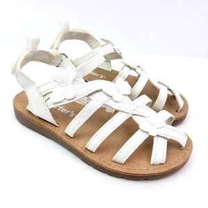 Carters Calluna Baby Girls Size 4 White Butterfly Casual Dress Sandals